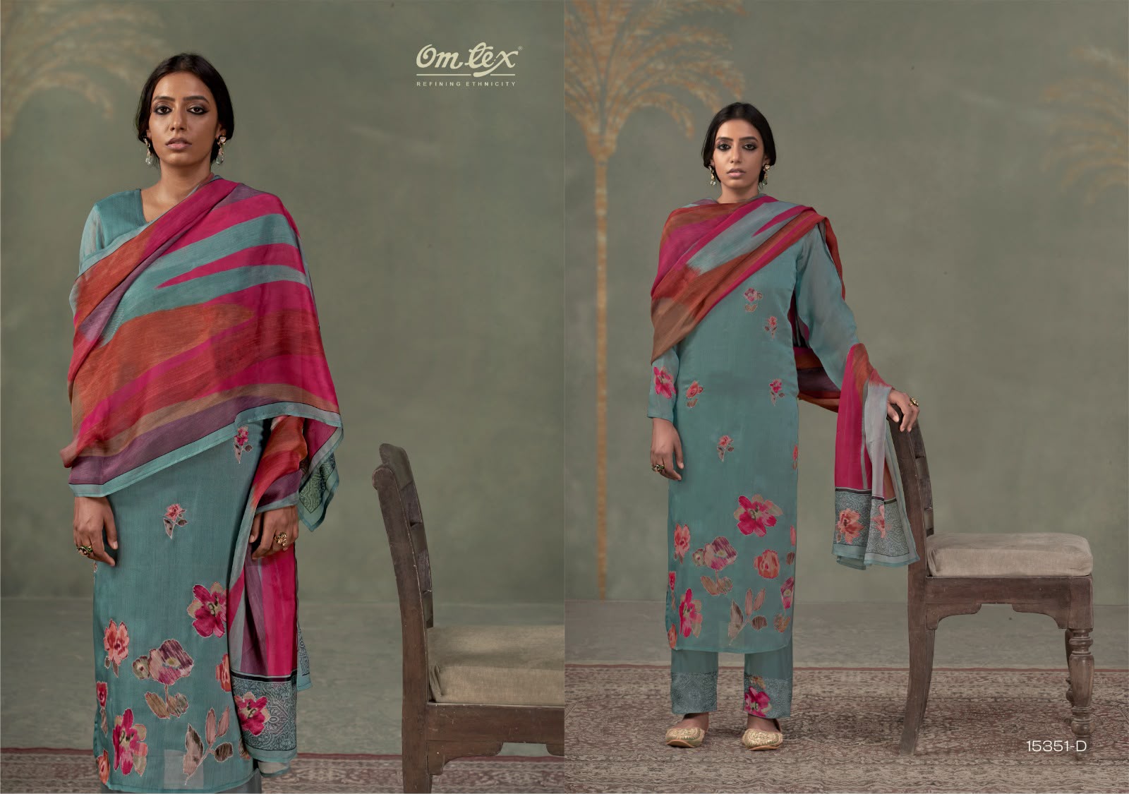 Ferisha Omtex Organza Pant Style Suits Wholesale Price