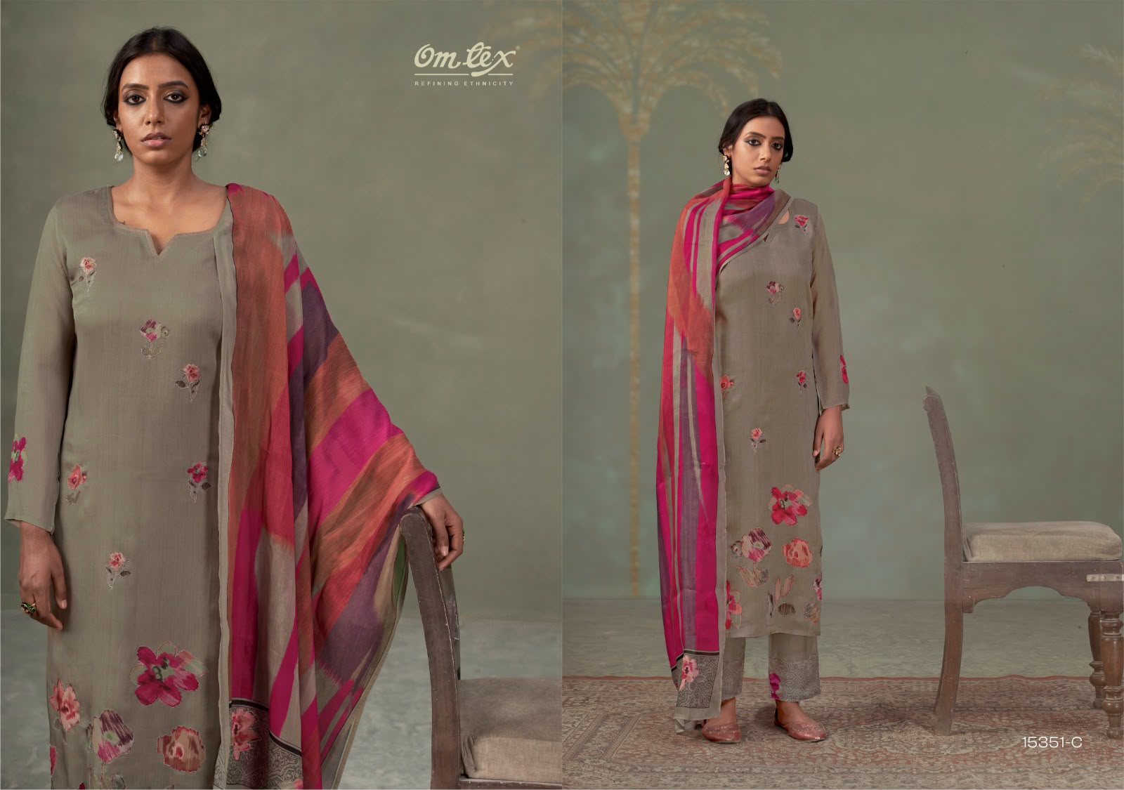Ferisha Omtex Organza Pant Style Suits Wholesale Price