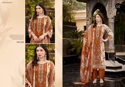 Feroza Belliza Designer Studio Jam Cotton Karachi Salwar Suits Wholesale Price
