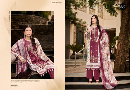 Feroza Belliza Designer Studio Jam Cotton Karachi Salwar Suits Wholesale Price
