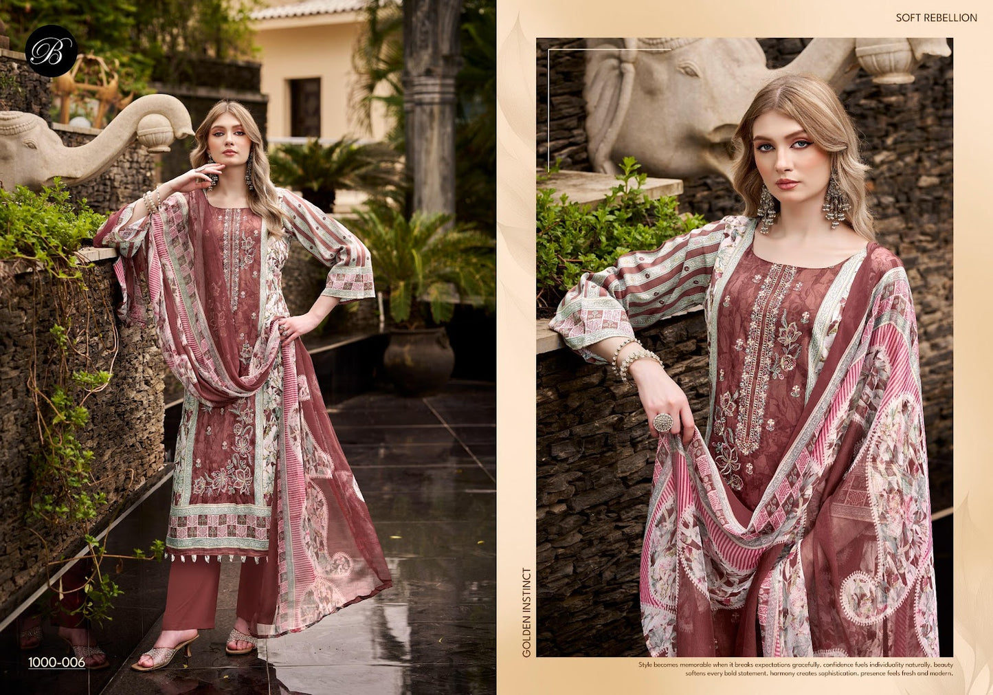 Feroza Belliza Designer Studio Jam Cotton Karachi Salwar Suits Wholesale Price
