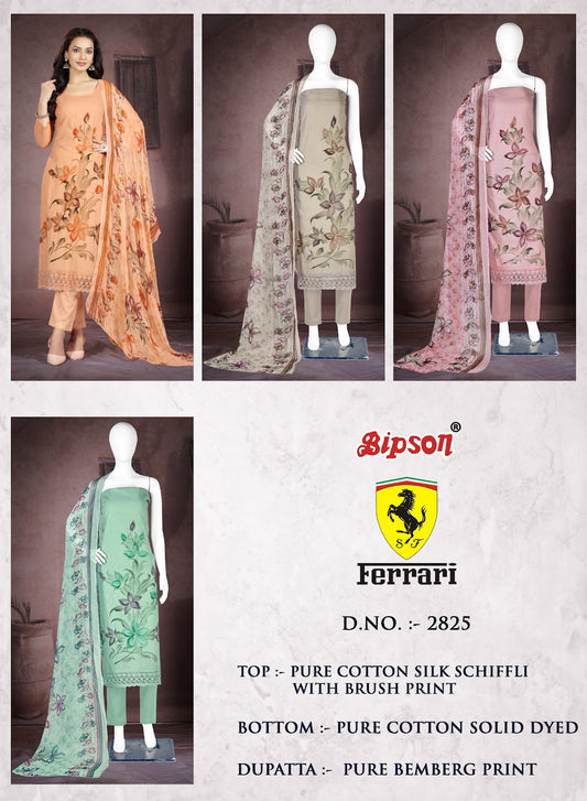 Ferrari 2825 Bipson Prints Cotton Silk Pant Style Suits Exporter Gujarat