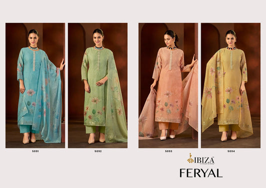 Feryal Ibiza Lilen Pant Style Suits Supplier Gujarat