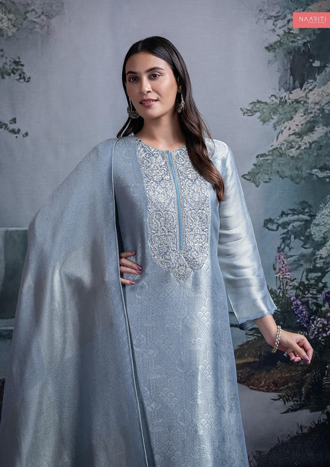 Feryali Naariti Tissue Silk Pant Style Suits Supplier Gujarat