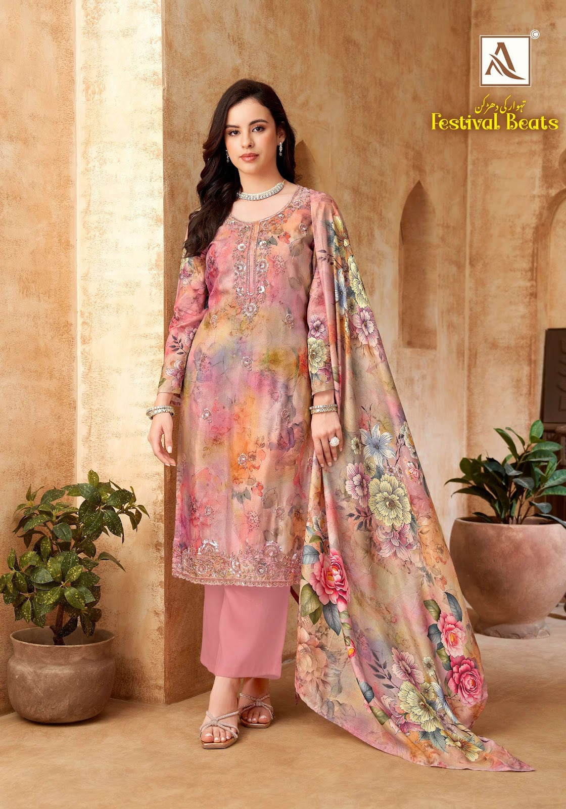 Festival Beats Alok Viscose Karachi Salwar Suits Wholesale