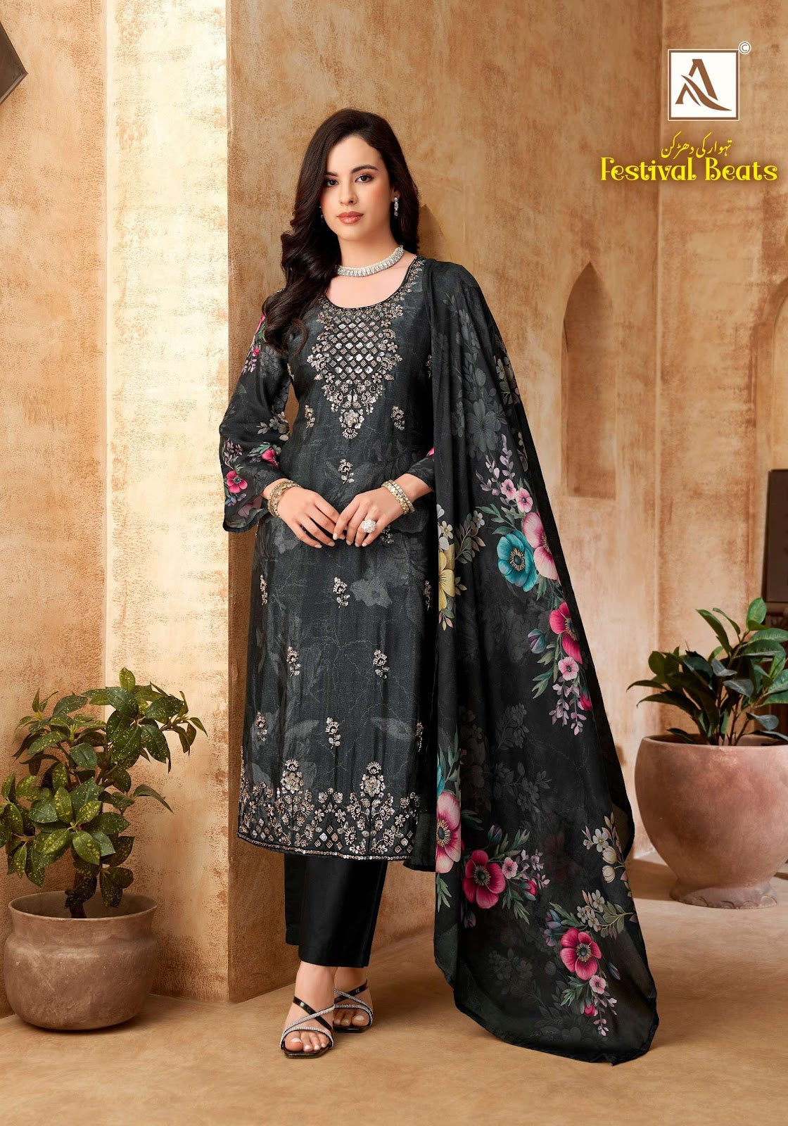 Festival Beats Alok Viscose Karachi Salwar Suits Wholesale