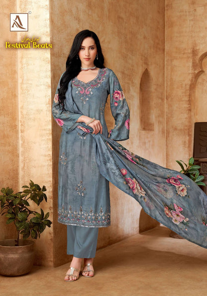 Festival Beats Alok Viscose Karachi Salwar Suits Wholesale