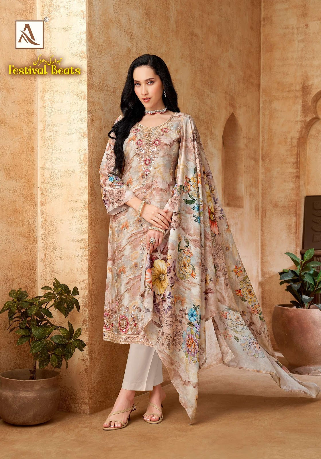 Festival Beats Alok Viscose Karachi Salwar Suits Wholesale