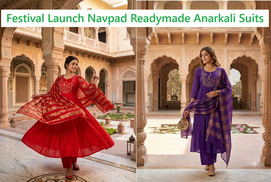 Festival Launch Navpad Chanderi Readymade Anarkali Suits Manufacturer India