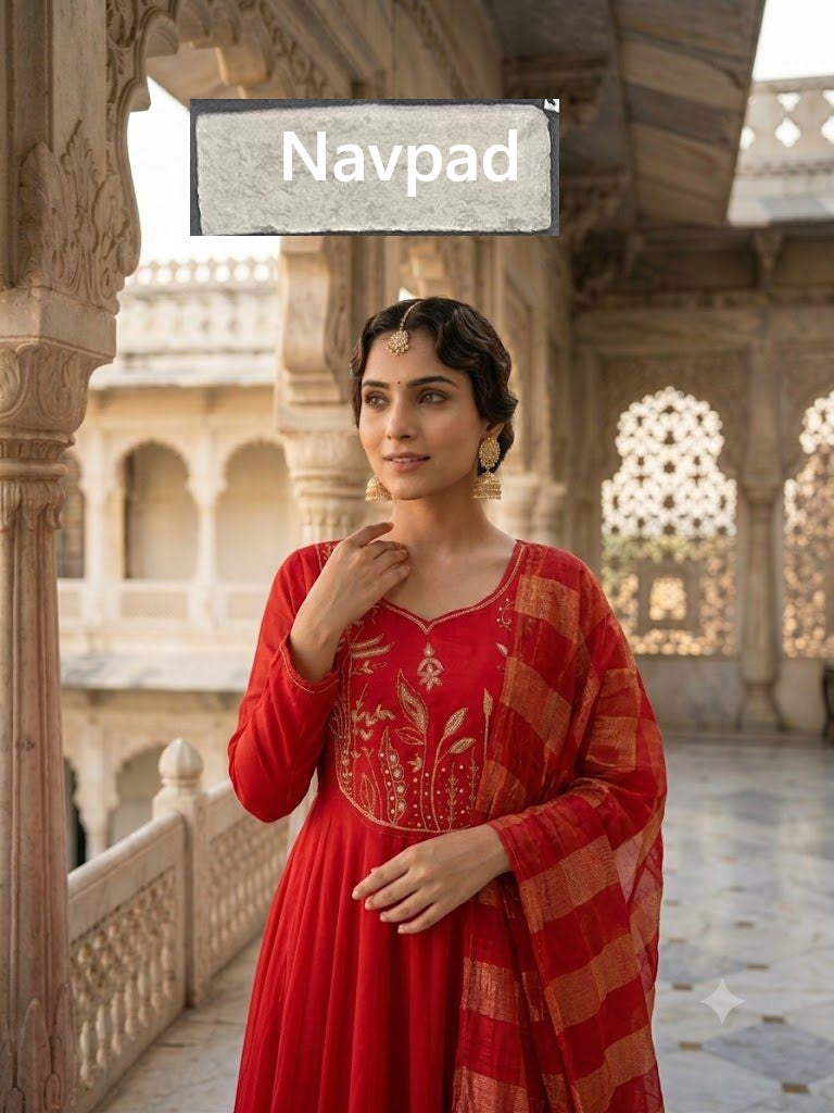 Festival Launch Navpad Chanderi Readymade Anarkali Suits Manufacturer India