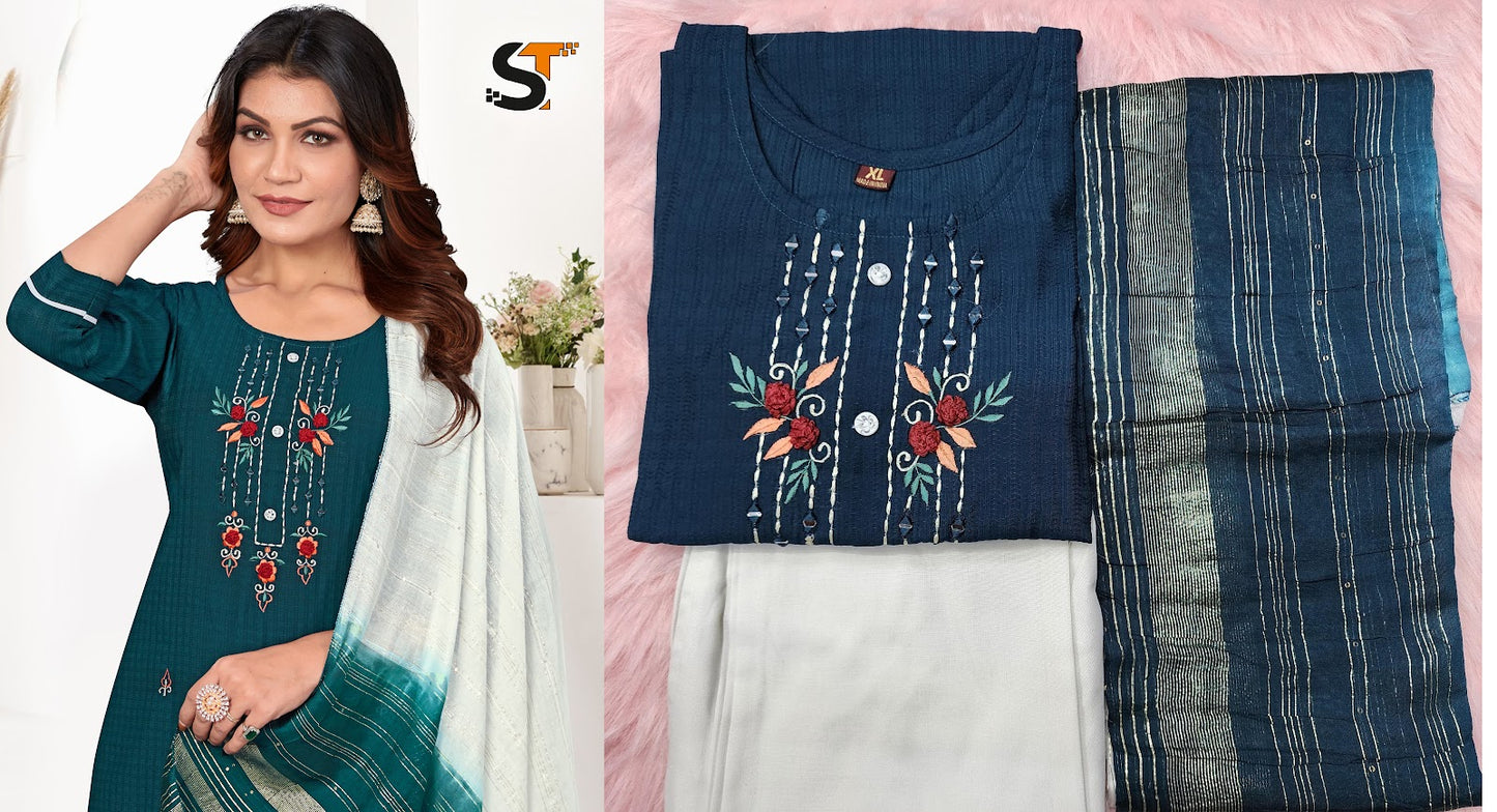 Festival Special Salas Cotton Readymade Pant Style Suits Wholesaler