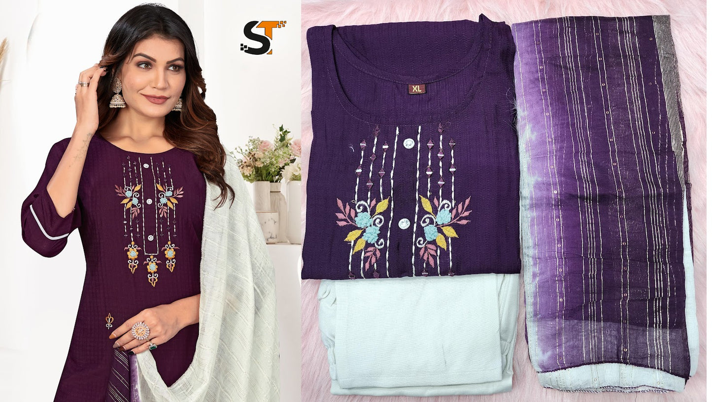 Festival Special Salas Cotton Readymade Pant Style Suits Wholesaler