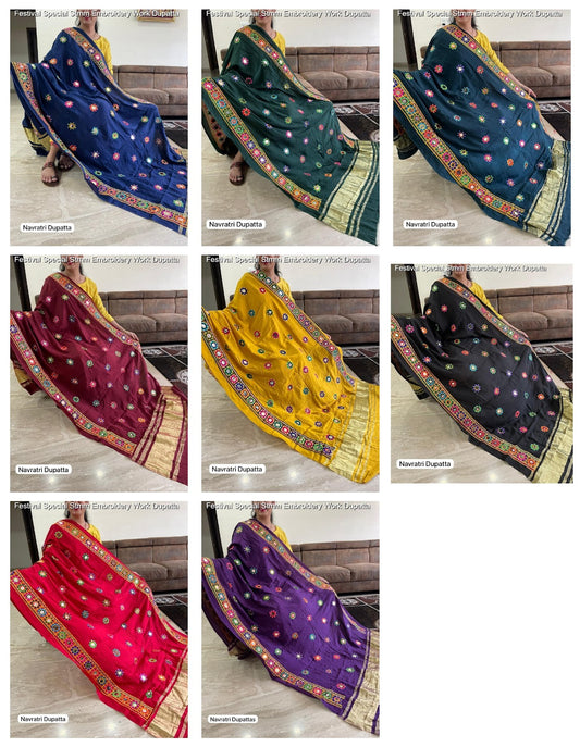 Festival Special Stmm Silk Dupatta Supplier Gujarat