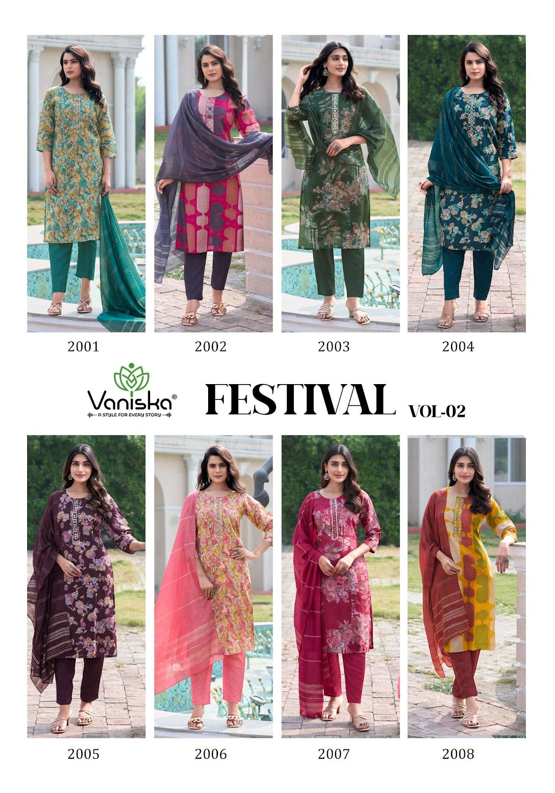 Festival Vol 2 Vaniska Modal Chanderi Readymade Pant Style Suits Exporter
