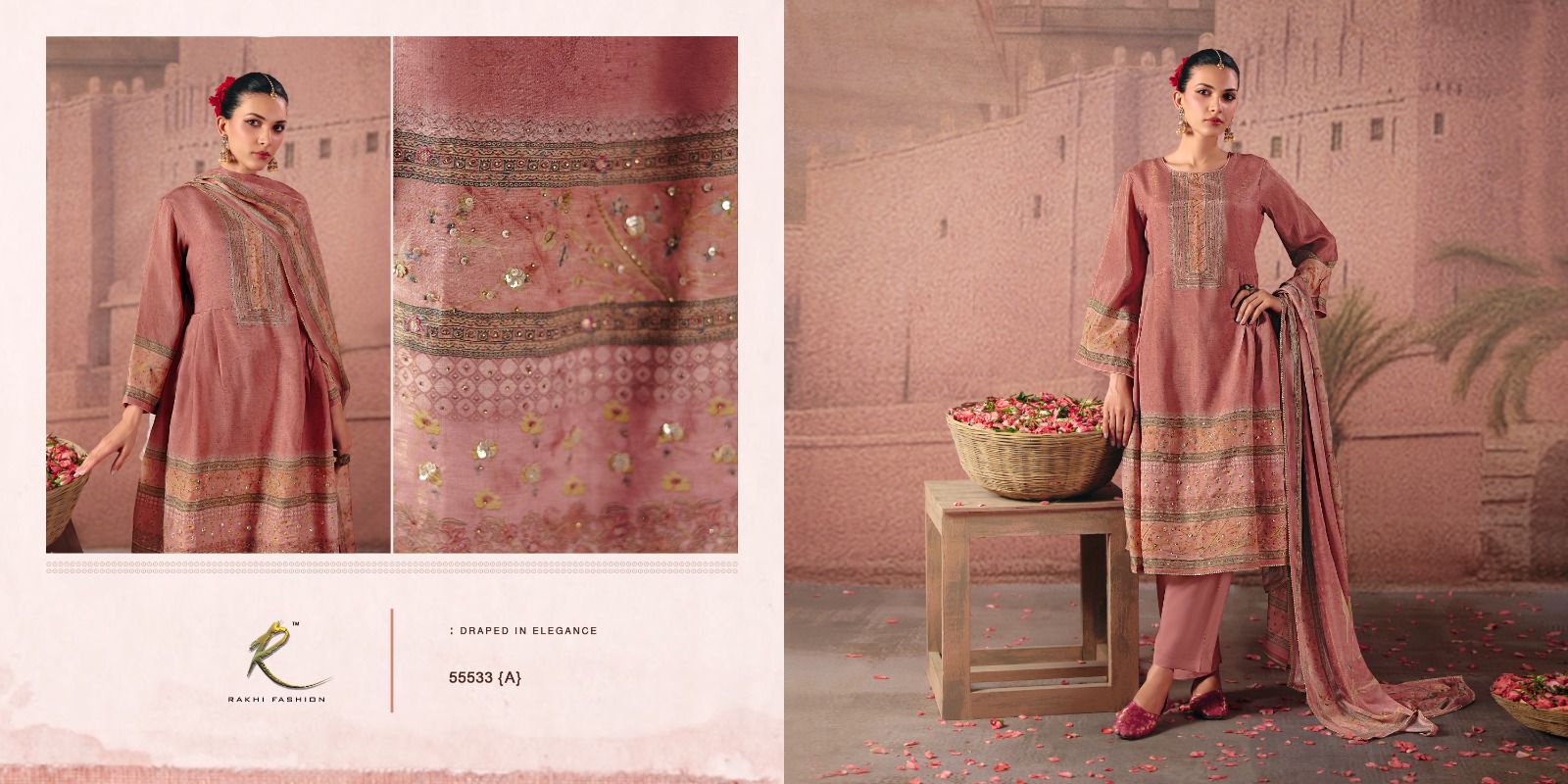 Festive Carnival Rakhi Fashion Bemberg Pant Style Suits Wholesaler Gujarat