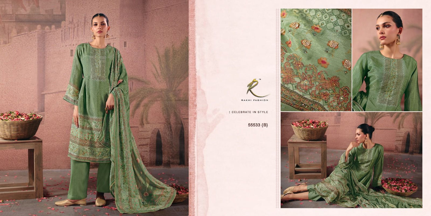 Festive Carnival Rakhi Fashion Bemberg Pant Style Suits Wholesaler Gujarat
