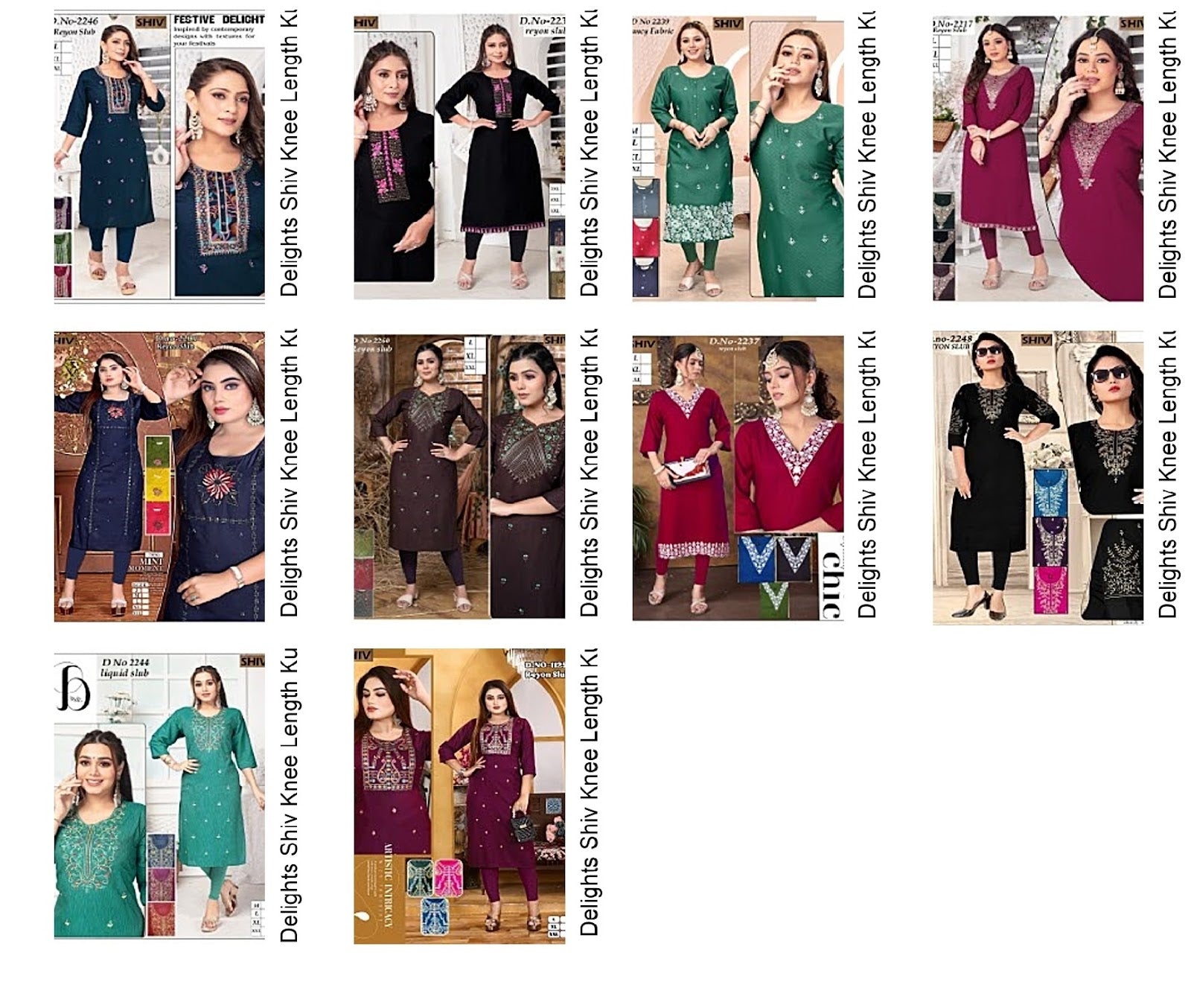 Festive Delights Shiv Rayon Knee Length Kurtis Manufacturer
