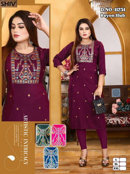 Festive Delights Shiv Rayon Knee Length Kurtis Manufacturer
