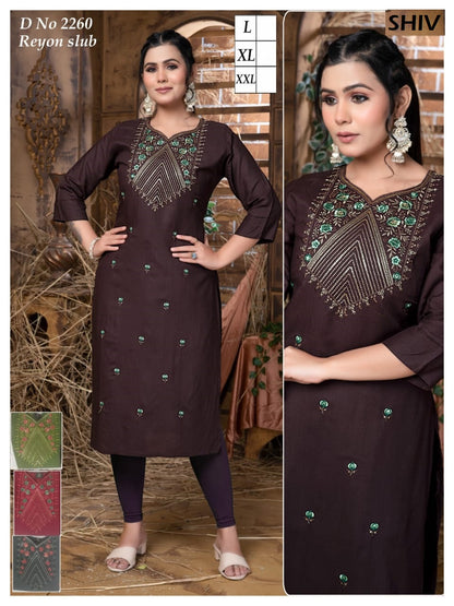Festive Delights Shiv Rayon Knee Length Kurtis Manufacturer