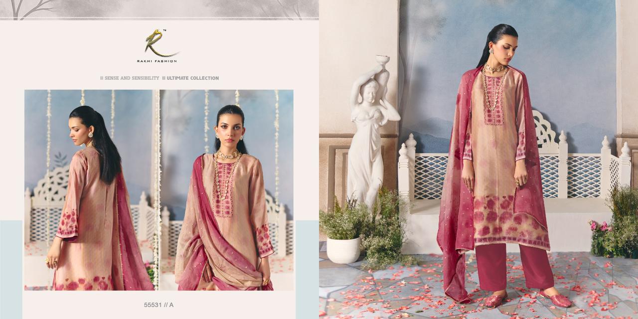 Festive Show 55531 Rakhi Fashion Pure Bemberg Pant Style Suits Exporter Gujarat