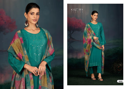 Festive Show Kilory Jacquard Silk Pant Style Suits Supplier Gujarat