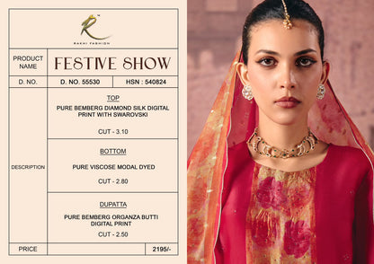 Festive Show Rakhi Fashion Pure Bemberg Pant Style Suits Supplier Gujarat