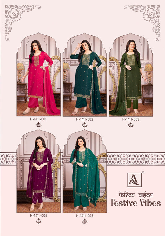 Festive Vibes Alok Premium Pant Style Suits Supplier Ahmedabad