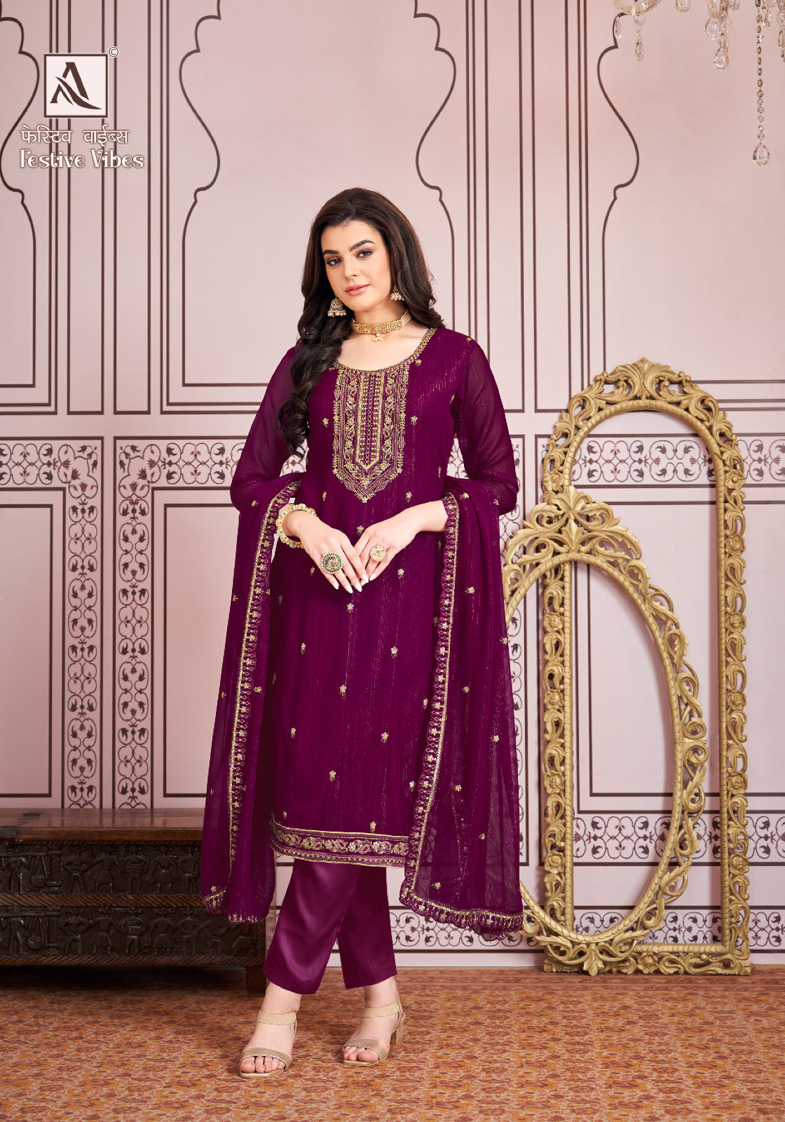 Festive Vibes Alok Premium Pant Style Suits Supplier Ahmedabad