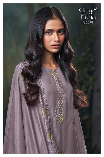 Fiana S5078 Ganga Bemberg Silk Plazzo Style Suits Wholesale Rate