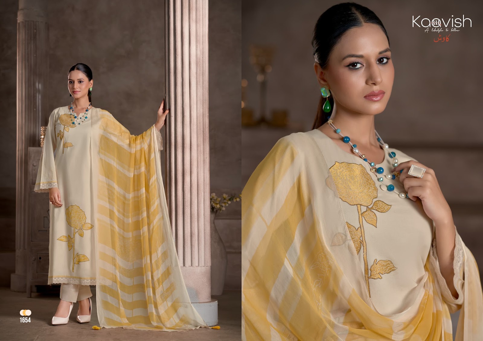 Fida Kaavish Pure Lawn Pant Style Suits Wholesaler Ahmedabad