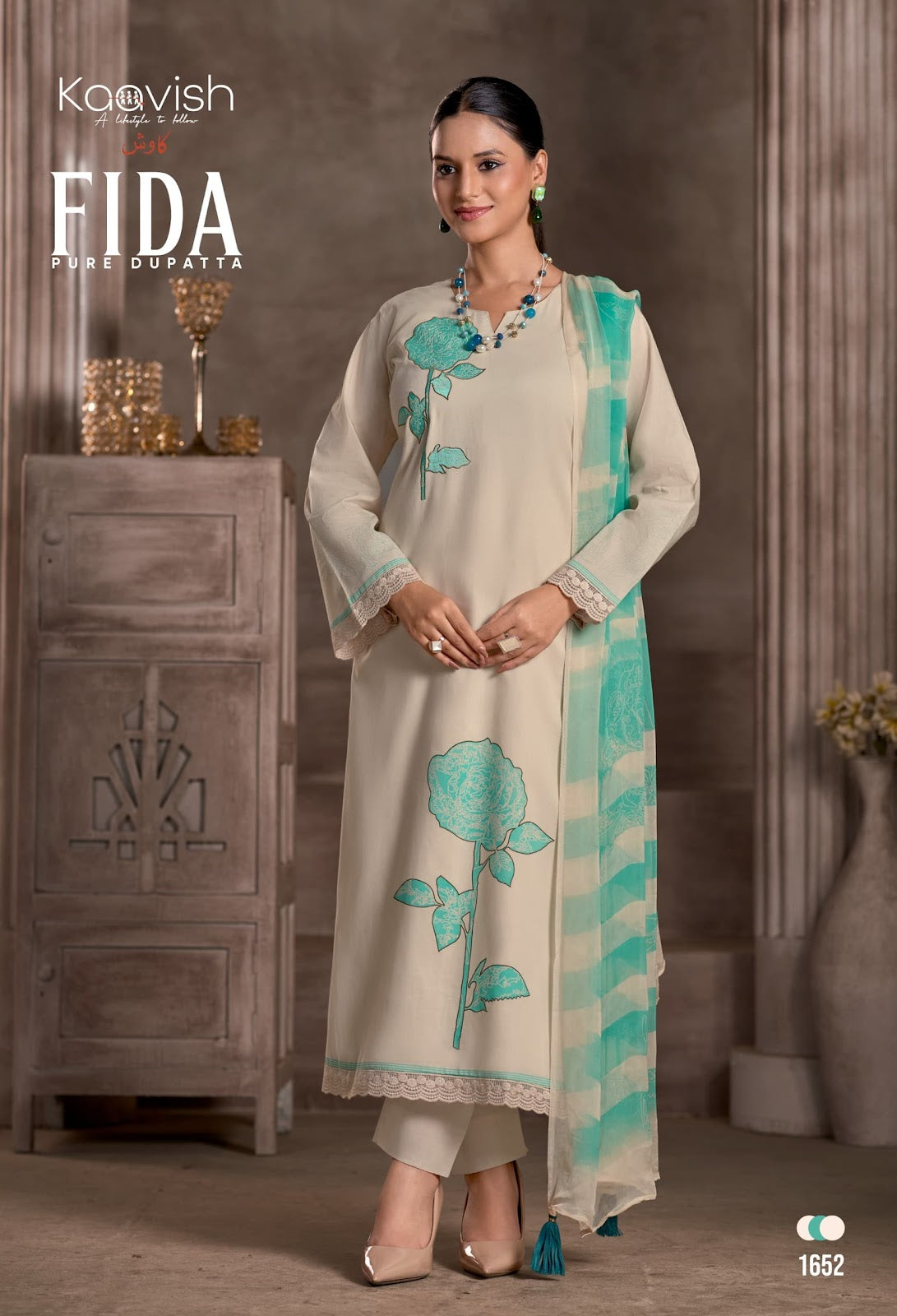 Fida Kaavish Pure Lawn Pant Style Suits Wholesaler Ahmedabad