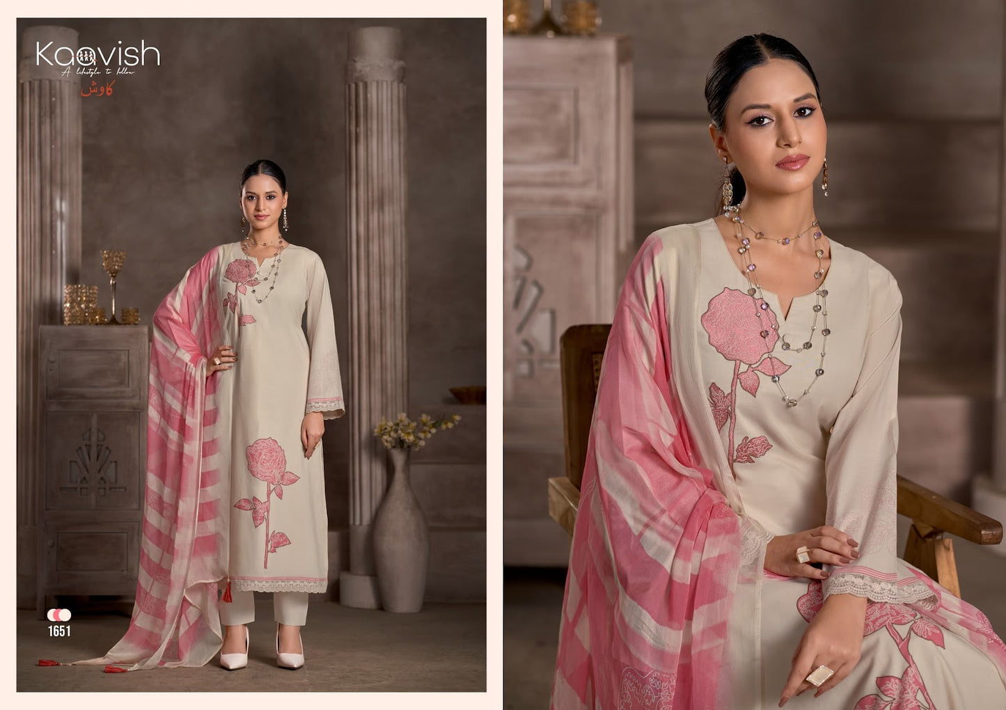 Fida Kaavish Pure Lawn Pant Style Suits Wholesaler Ahmedabad