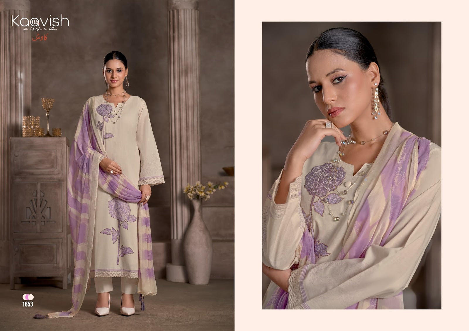 Fida Kaavish Pure Lawn Pant Style Suits Wholesaler Ahmedabad