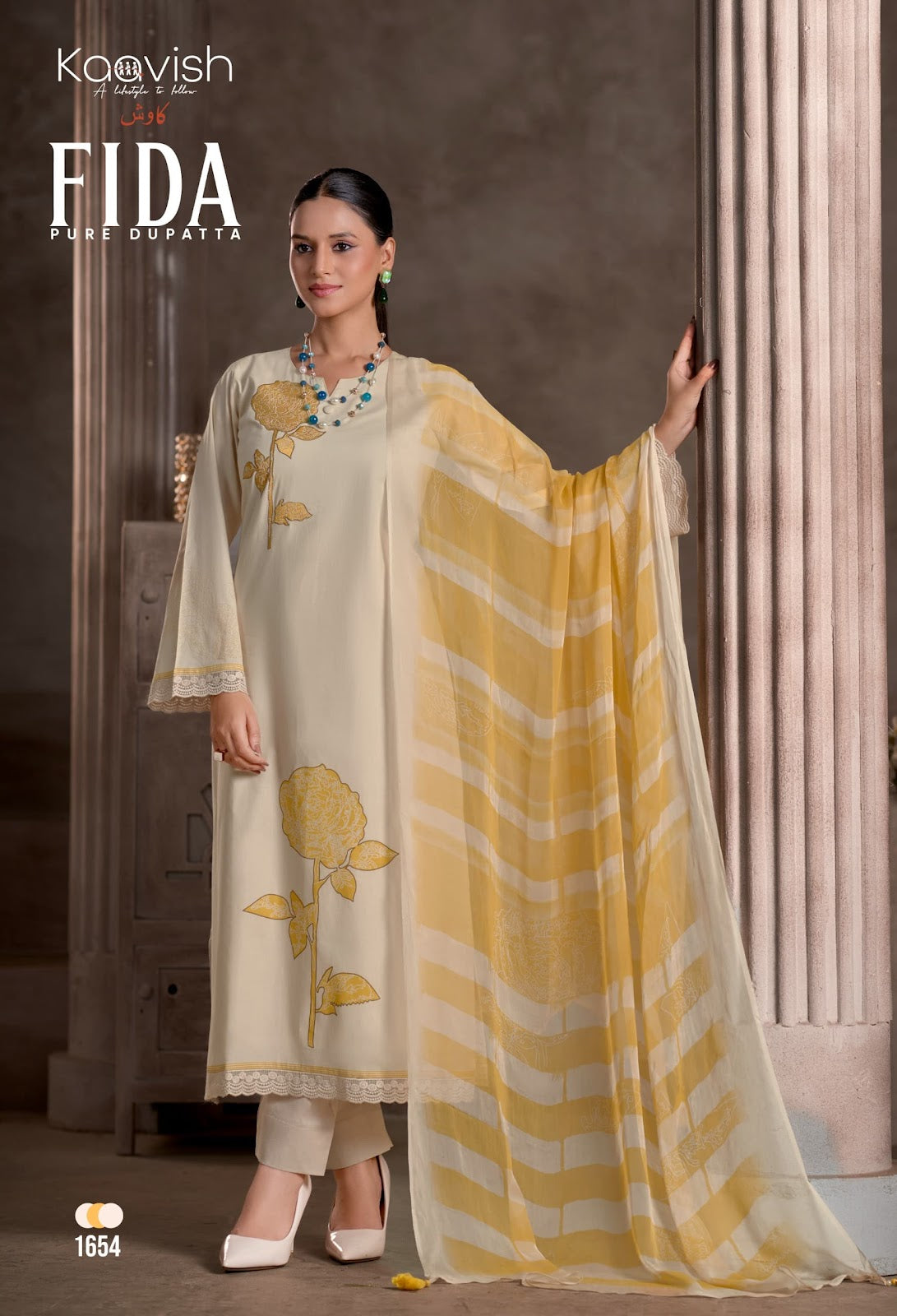 Fida Kaavish Pure Lawn Pant Style Suits Wholesaler Ahmedabad