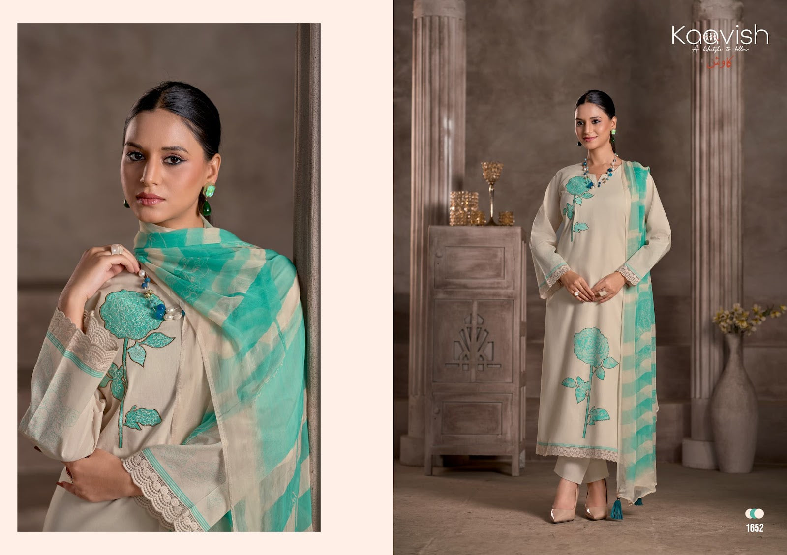 Fida Kaavish Pure Lawn Pant Style Suits Wholesaler Ahmedabad