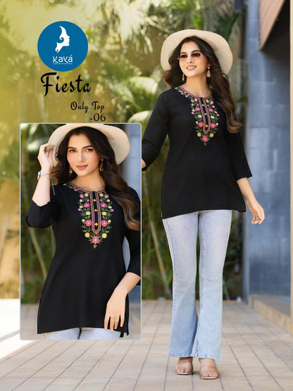 Fiesta Kaya Rayon Short Kurtis Manufacturer Ahmedabad