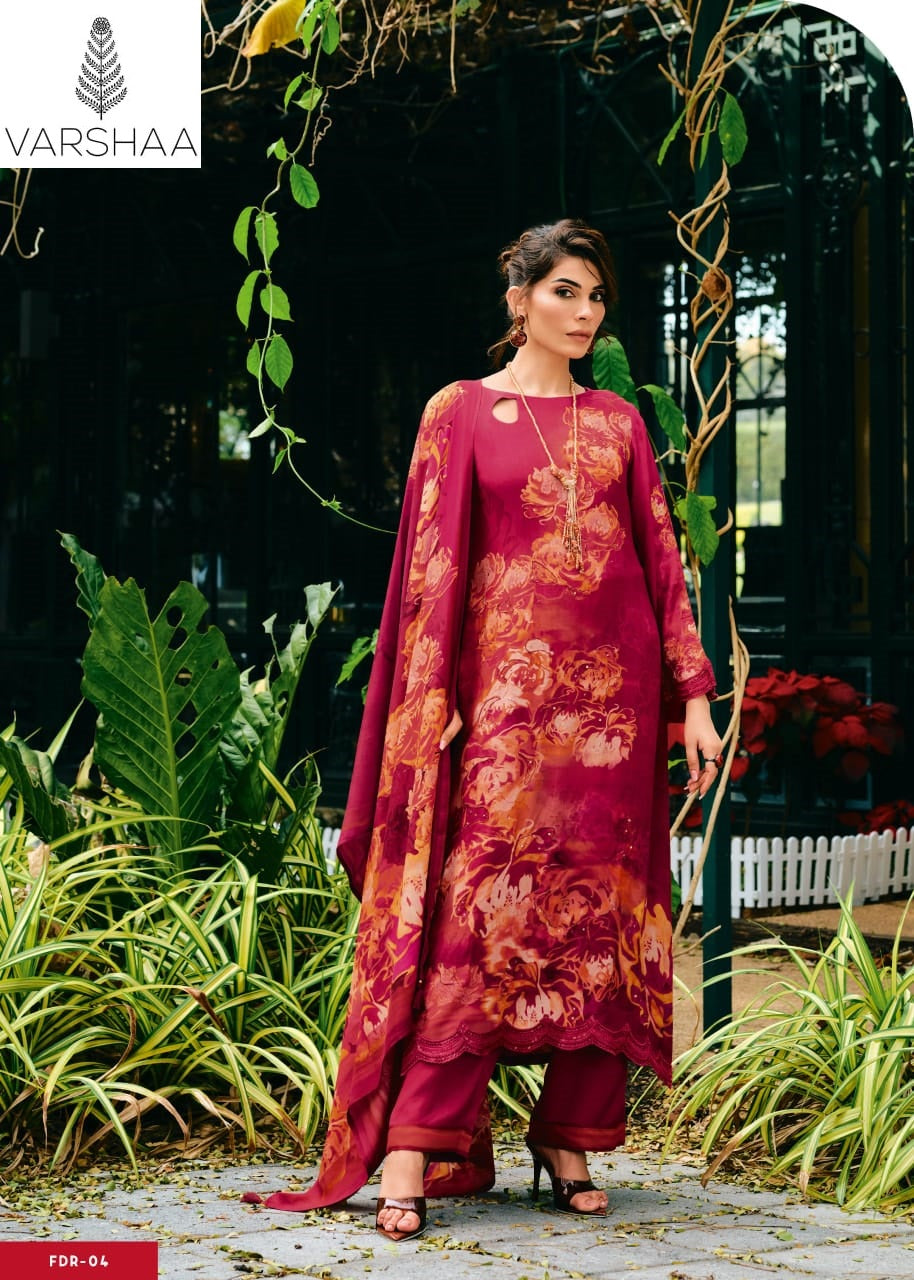Fil De Rose Varshaa Viscose Plazzo Style Suits Supplier India