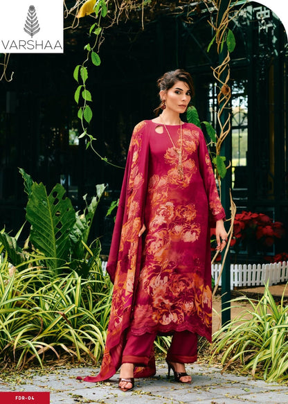Fil De Rose Varshaa Viscose Plazzo Style Suits Supplier India