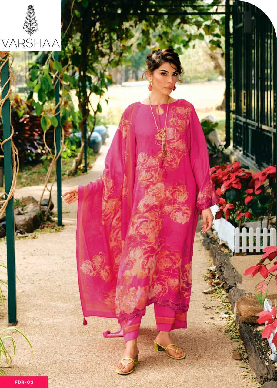 Fil De Rose Varshaa Viscose Plazzo Style Suits Supplier India