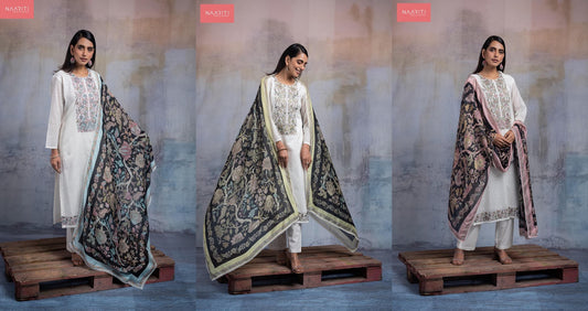 Filora Naariti Mul Chanderi Pant Style Suits Wholesaler Ahmedabad
