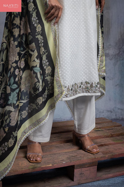 Filora Naariti Mul Chanderi Pant Style Suits Wholesaler Ahmedabad