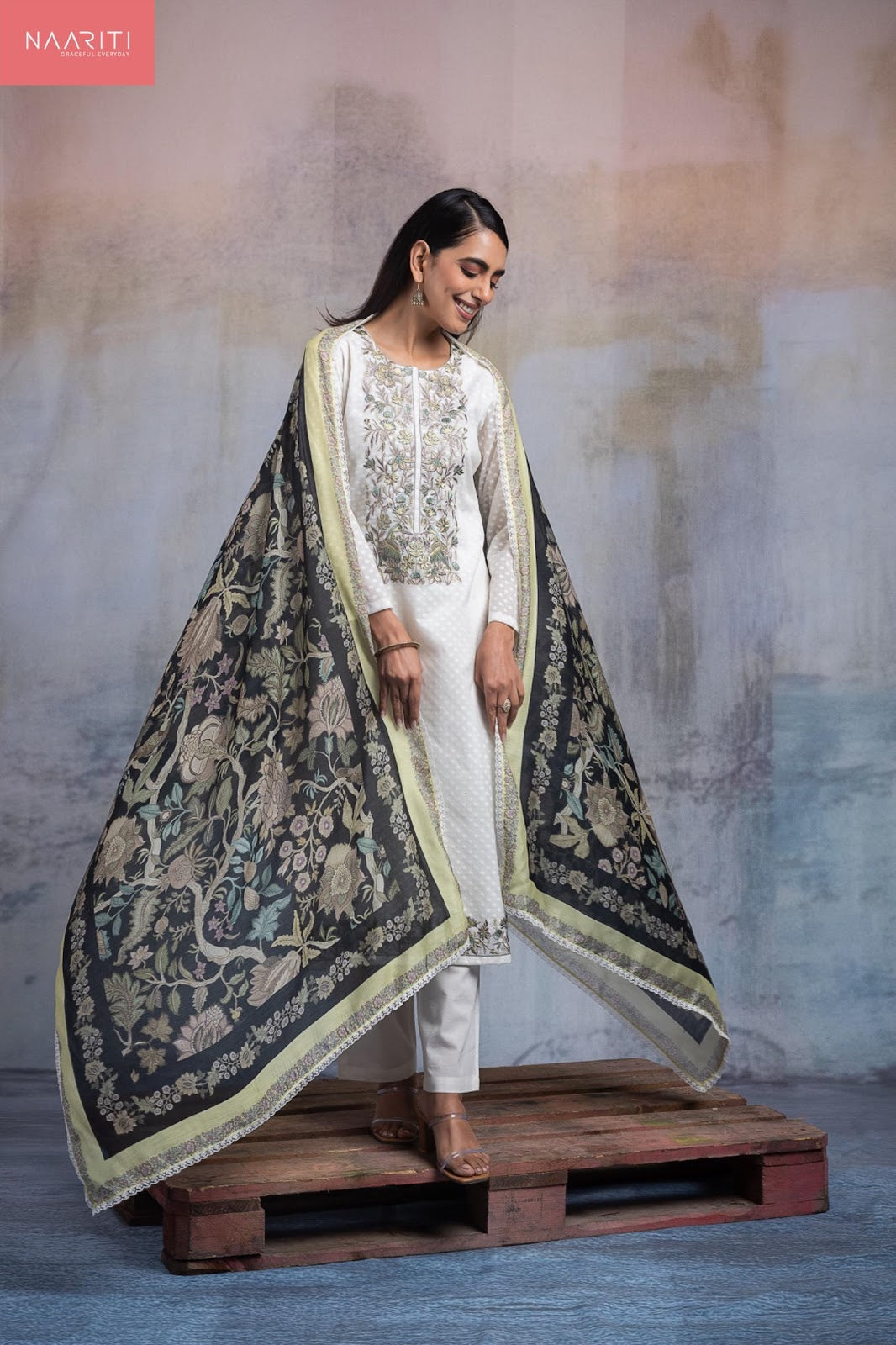 Filora Naariti Mul Chanderi Pant Style Suits Wholesaler Ahmedabad