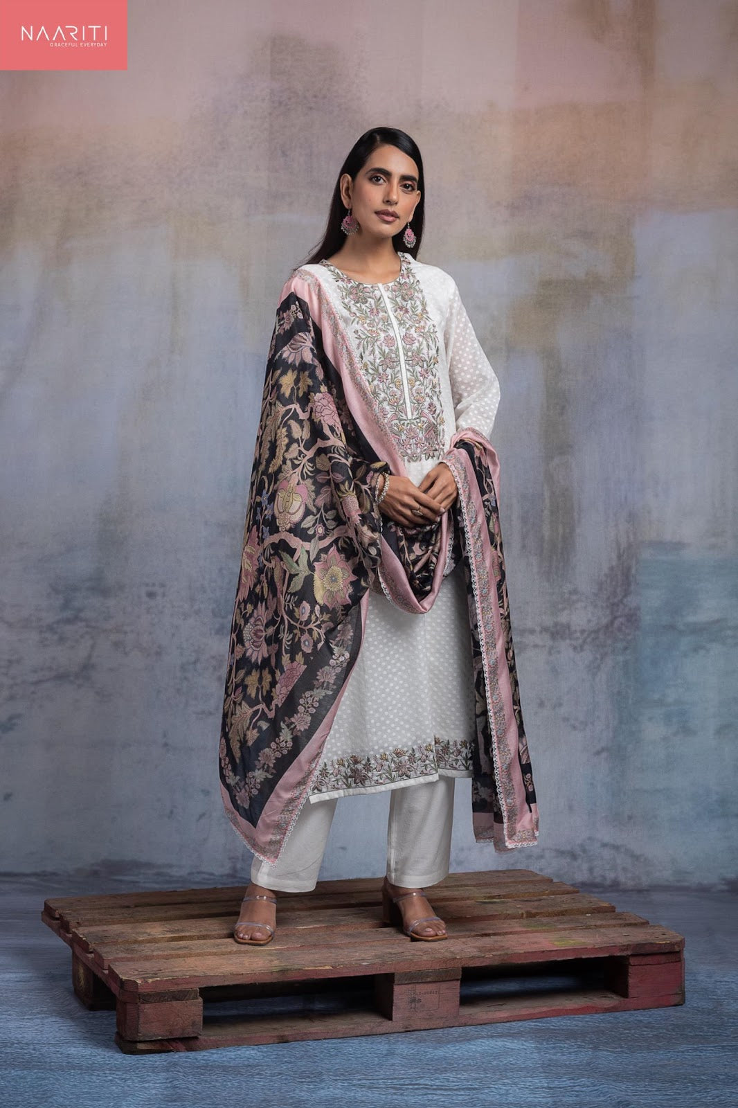 Filora Naariti Mul Chanderi Pant Style Suits Wholesaler Ahmedabad
