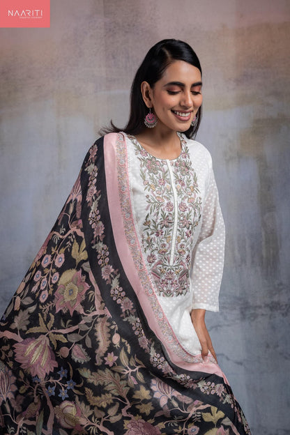 Filora Naariti Mul Chanderi Pant Style Suits Wholesaler Ahmedabad