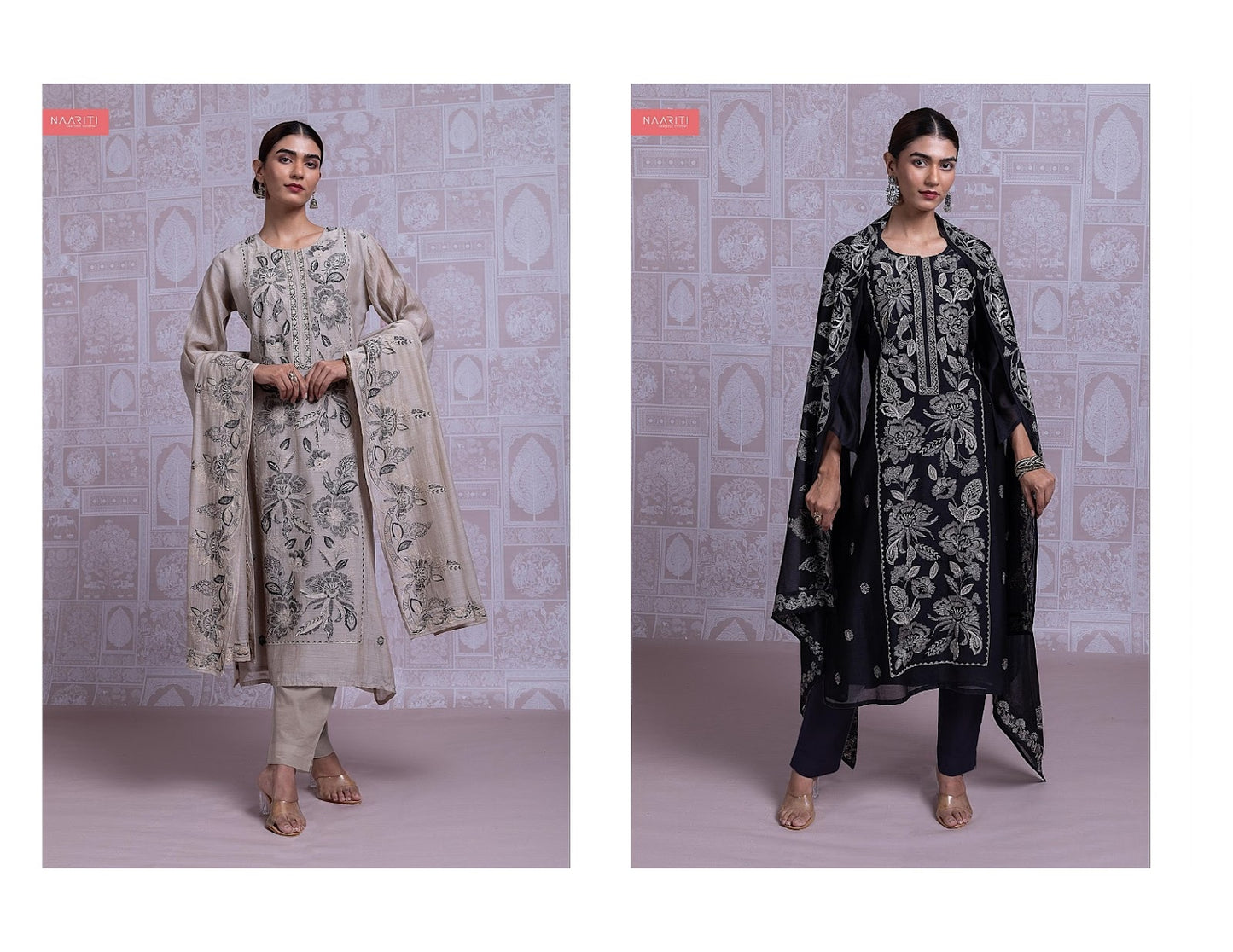 Filsat Naariti Chanderi Pant Style Suits Wholesaler Gujarat