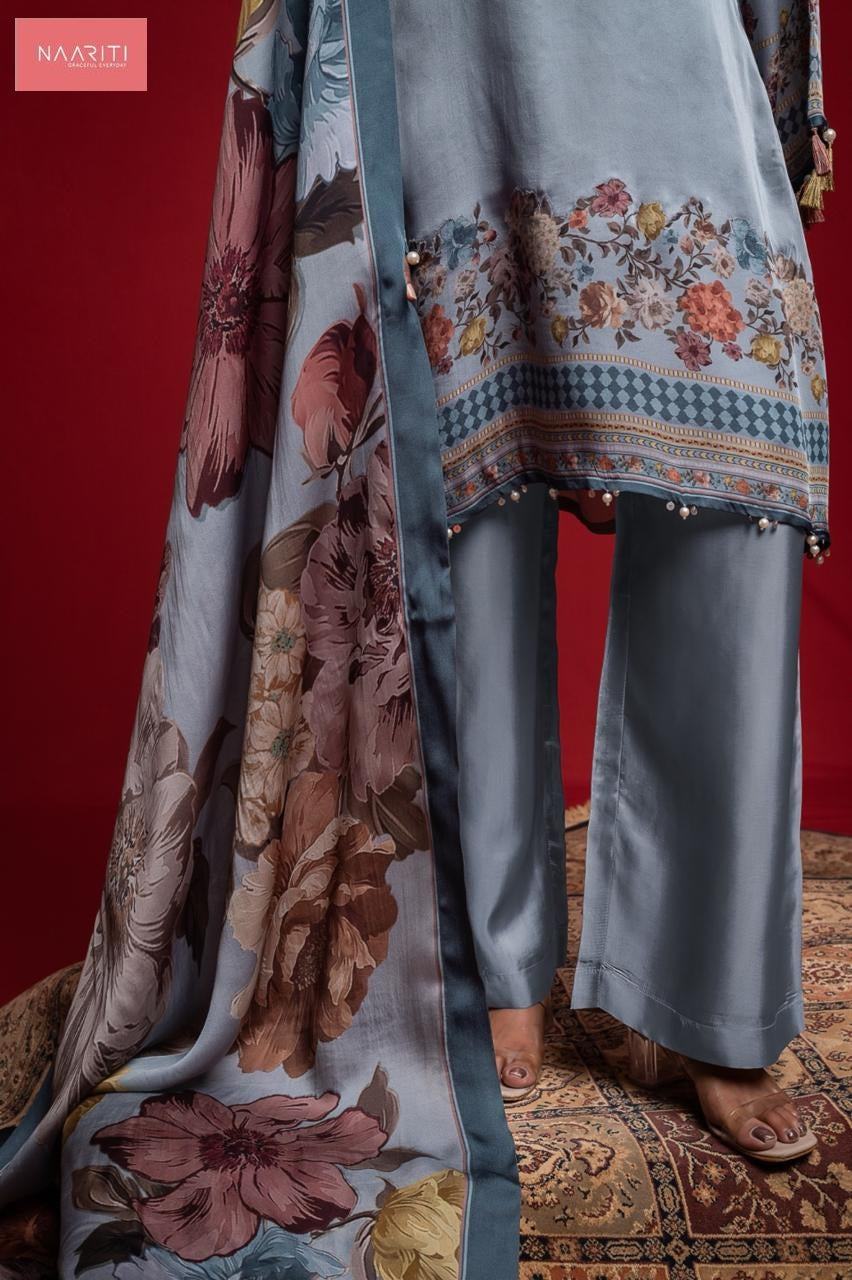 Filza Naariti Organza Satin Pant Style Suits Manufacturer India