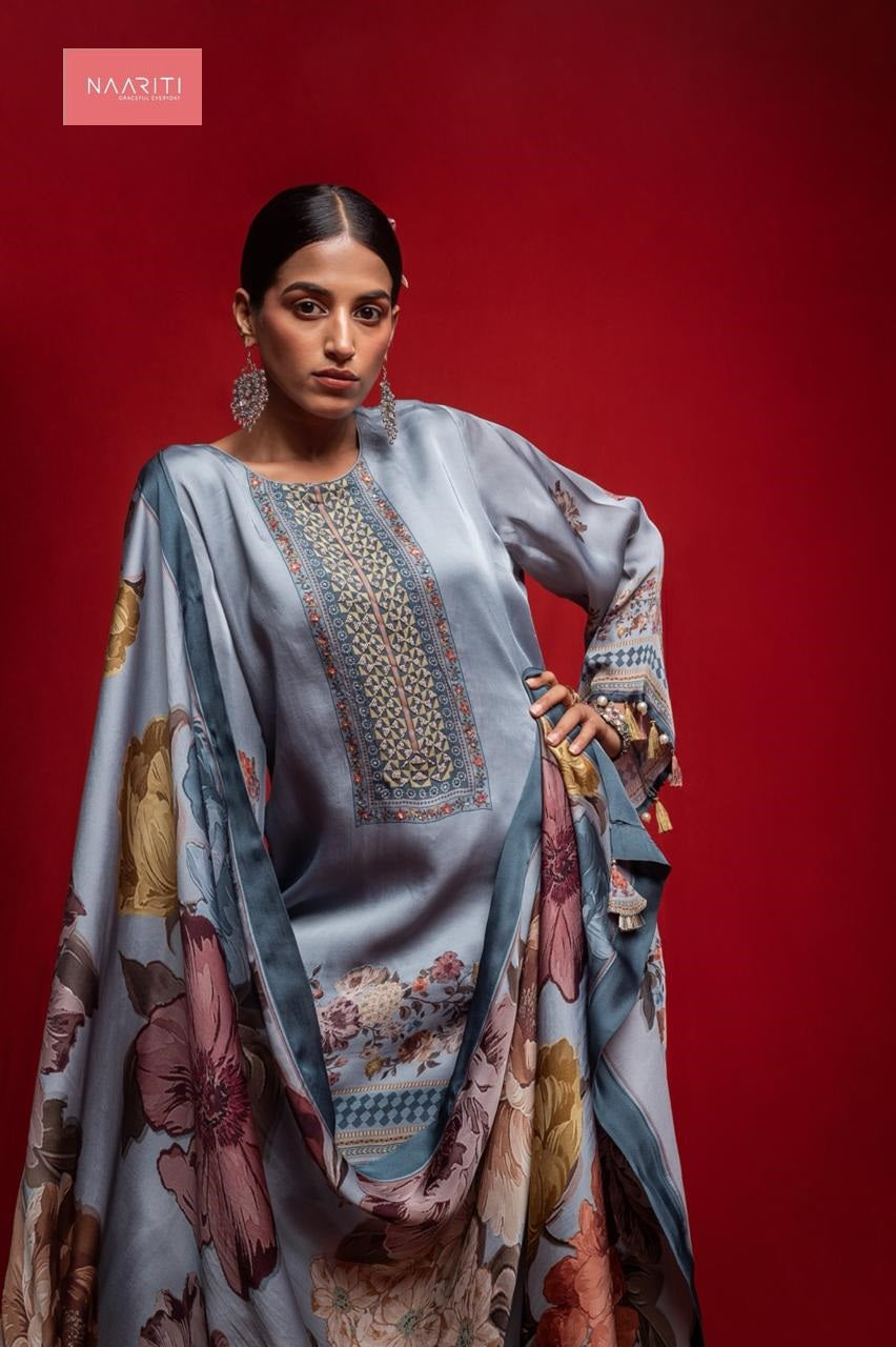 Filza Naariti Organza Satin Pant Style Suits Manufacturer India