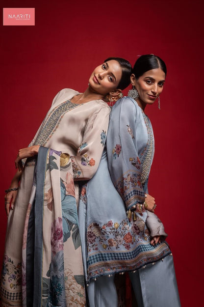 Filza Naariti Organza Satin Pant Style Suits Manufacturer India