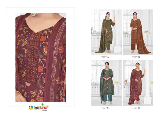 Fine Line Fashion Shree Sarayu Creation Cotton Pant Style Suits Wholesaler