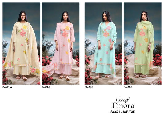 Finora 4421 Ganga Cotton Mul Plazzo Style Suits Wholesaler India